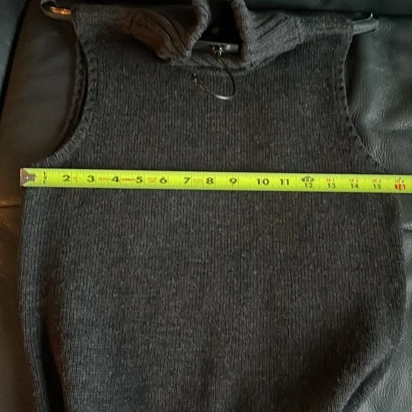 Lauren Ralph Lauren Maxi Dress Ribbed Turtle Neck Fitted Design Size M All Wool - Picture 16 of 16